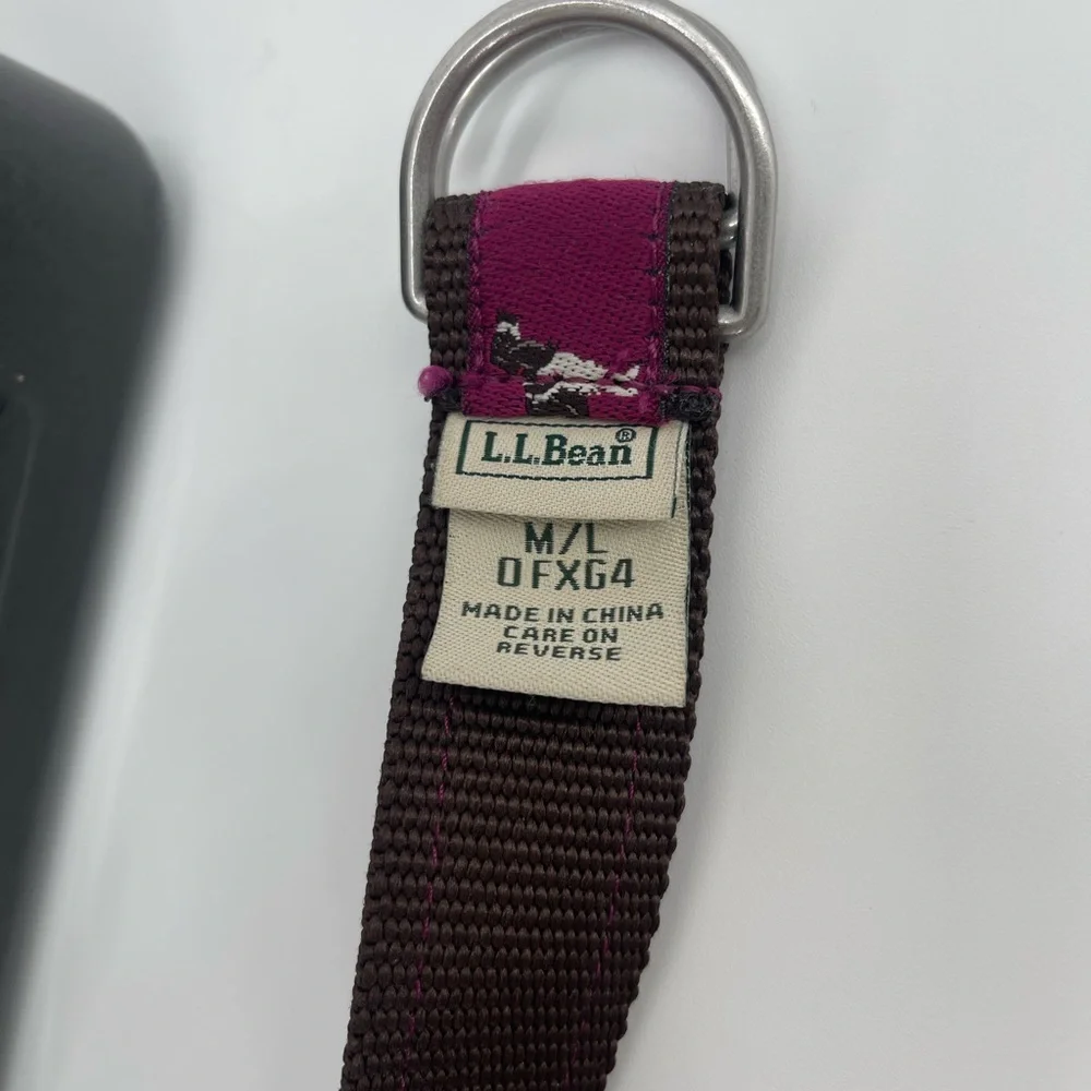 ⭐️LL Bean Purple Dog Belt women’s M/L